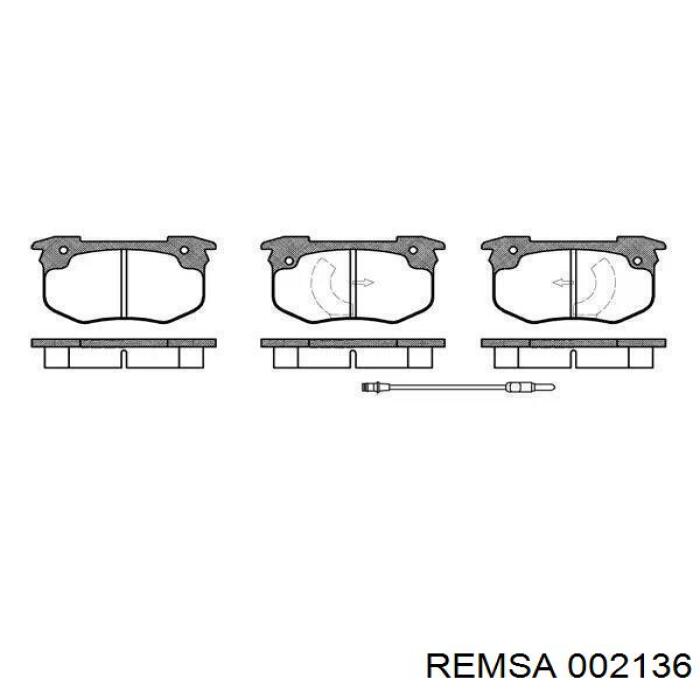 Задние тормозные колодки 002136 Remsa