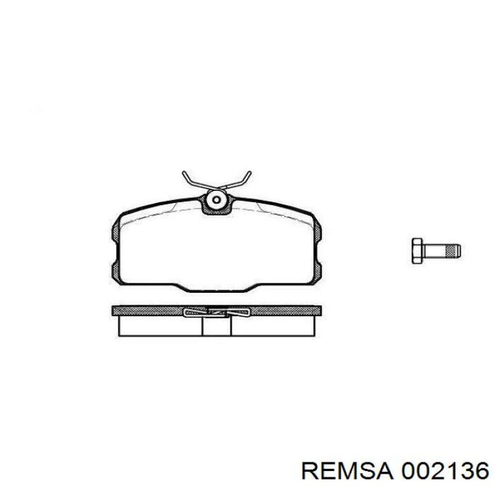 Купить 002136 Remsa Колодки тормозные задние, дисковые