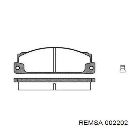 Передние тормозные колодки 002202 Remsa