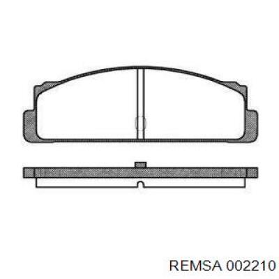 Задние тормозные колодки 002210 Remsa