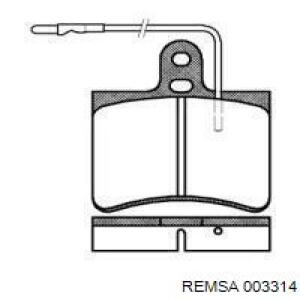 Передние тормозные колодки 003314 Remsa