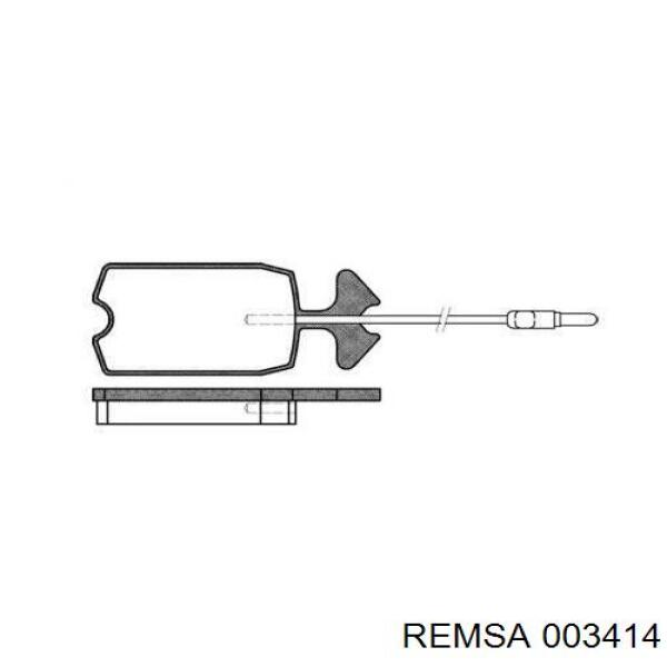 Задние тормозные колодки 003414 Remsa