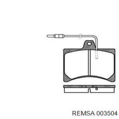 Передние тормозные колодки 003504 Remsa