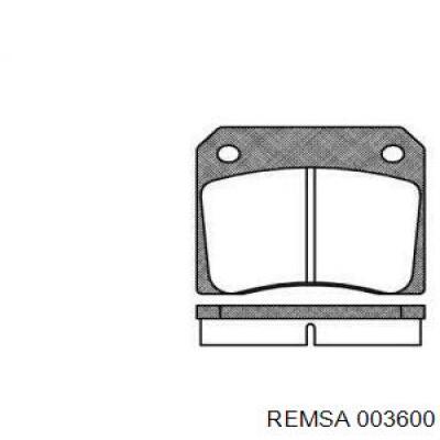 Задние тормозные колодки 003600 Remsa