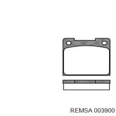 Задние тормозные колодки 003900 Remsa