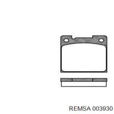 Задние тормозные колодки 003930 Remsa