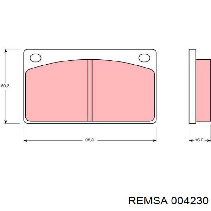 Колодки Remsa 004230 цена, от 15.42 USD