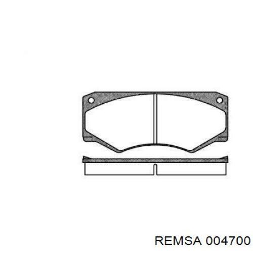 Передние тормозные колодки 004700 Remsa