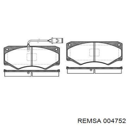 Передние тормозные колодки 004752 Remsa