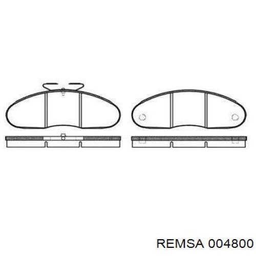 Передние тормозные колодки 004800 Remsa