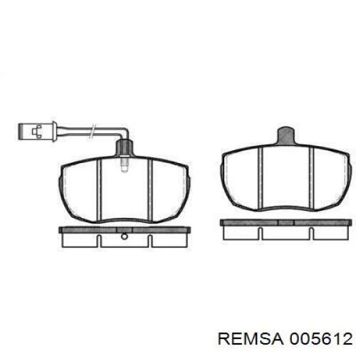 Передние тормозные колодки 005612 Remsa