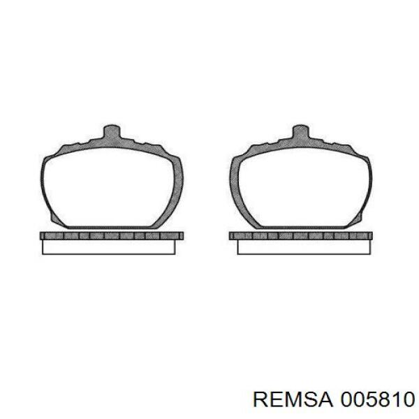 Передние тормозные колодки 005810 Remsa