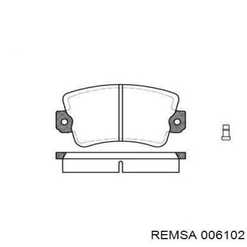 Передние тормозные колодки 006102 Remsa