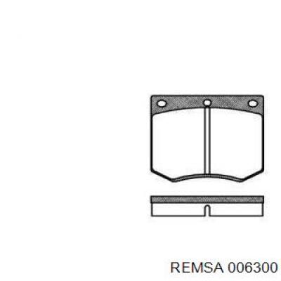 Передние тормозные колодки 006300 Remsa