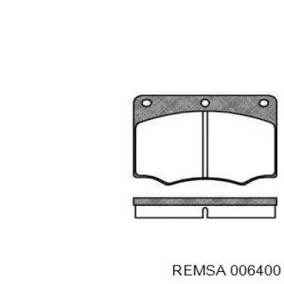 Передние тормозные колодки 006400 Remsa