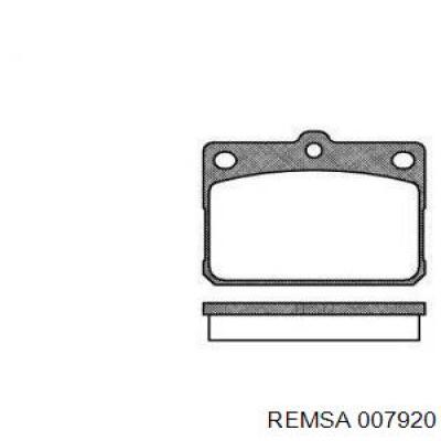 Передние тормозные колодки 007920 Remsa