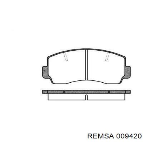 Передние тормозные колодки 009420 Remsa