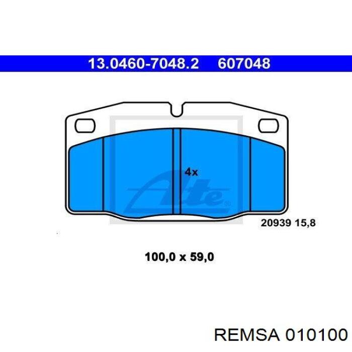 Тормозные колодки Remsa 010100