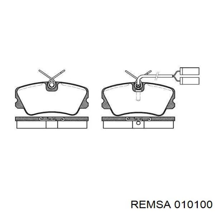 010100 Remsa Колодки передние