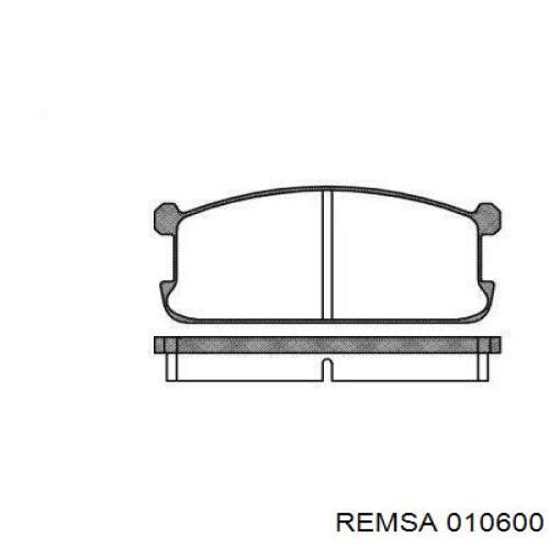 Передние тормозные колодки 010600 Remsa