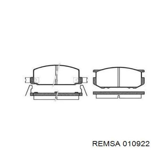 Передние тормозные колодки 010922 Remsa