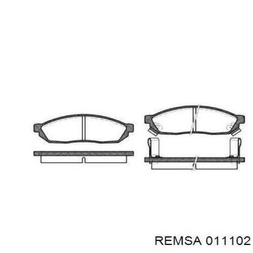 Передние тормозные колодки 011102 Remsa