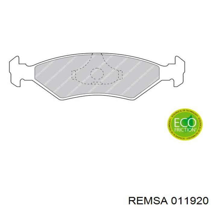 011920 Remsa Колодки передние