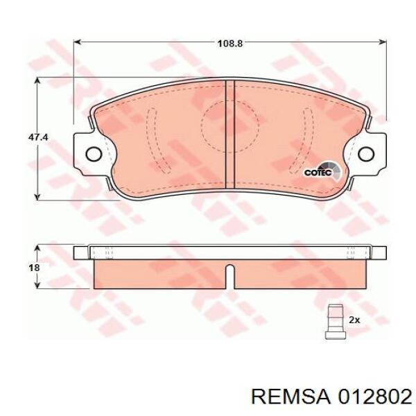 Колодки Remsa 012802 цена, от 10.75 USD