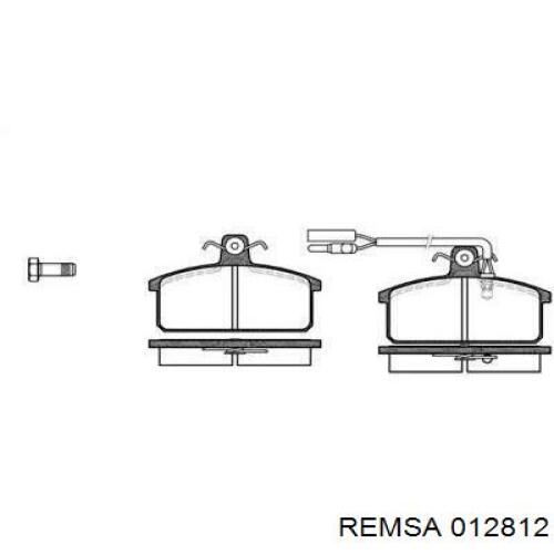 Передние тормозные колодки 012812 Remsa