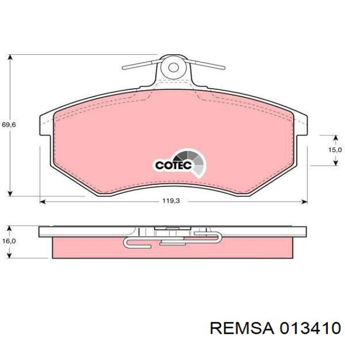 Купить 013410 Remsa Колодки тормозные