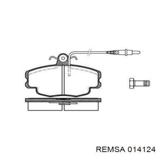 Передние тормозные колодки 014124 Remsa