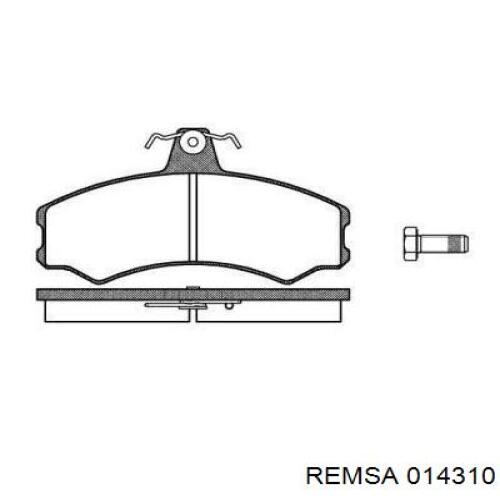 Передние тормозные колодки 014310 Remsa