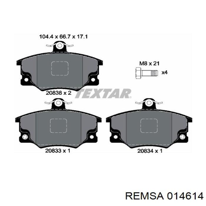 Колодки Remsa 014614 цена, от 14.14 USD