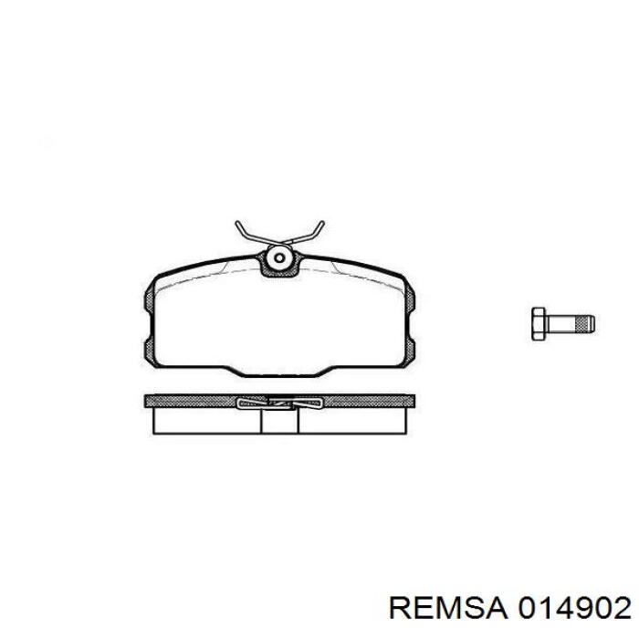 Передние тормозные колодки 014902 Remsa