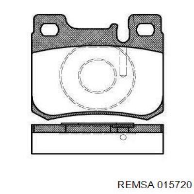 Задние тормозные колодки 015720 Remsa