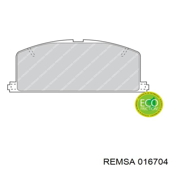 Тормозные колодки Remsa 016704
