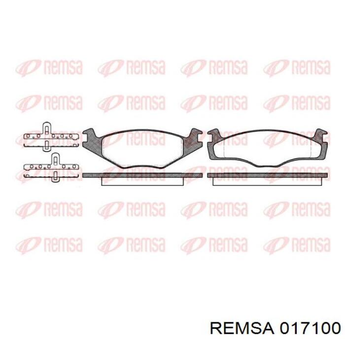 Колодки гальмівні передні, дискові 017100 Remsa