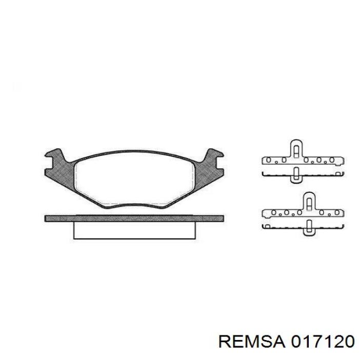 Передние тормозные колодки 017120 Remsa