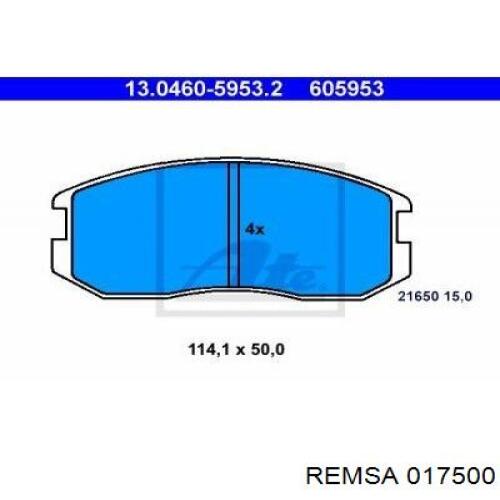 Тормозные колодки Remsa 017500