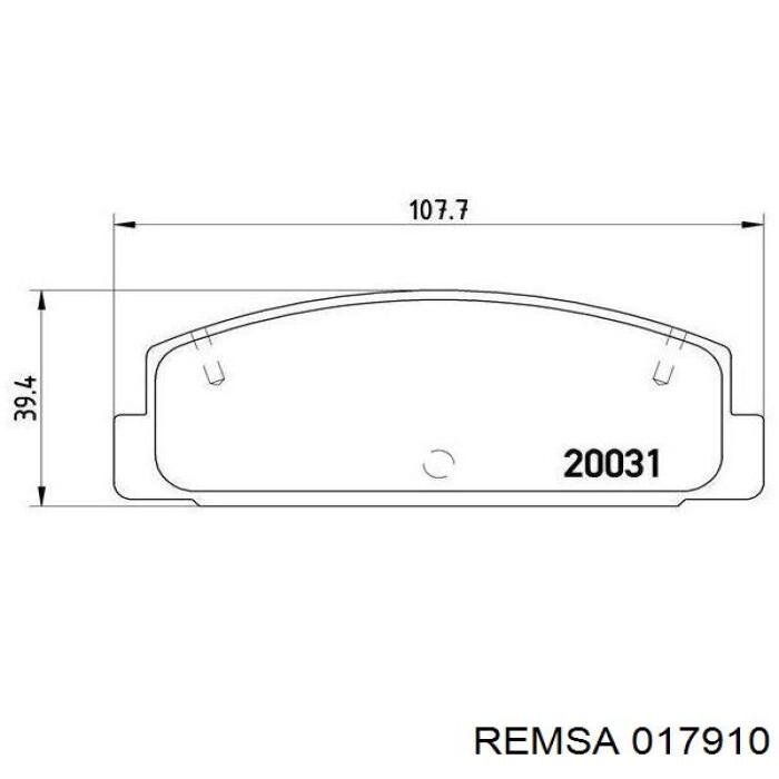 Колодки дисковые  Remsa 017910 цена, от 20.71 USD