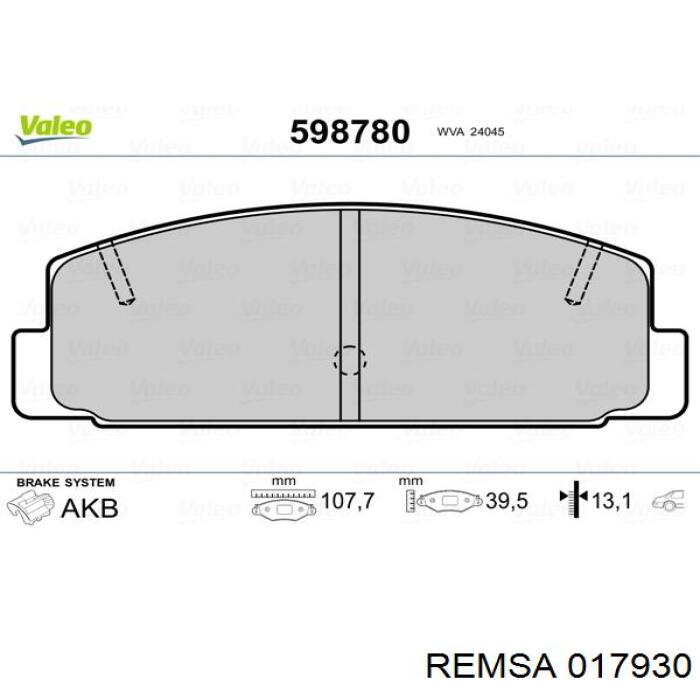 Колодки дисковые  Remsa 017930 цена, от 19.29 USD