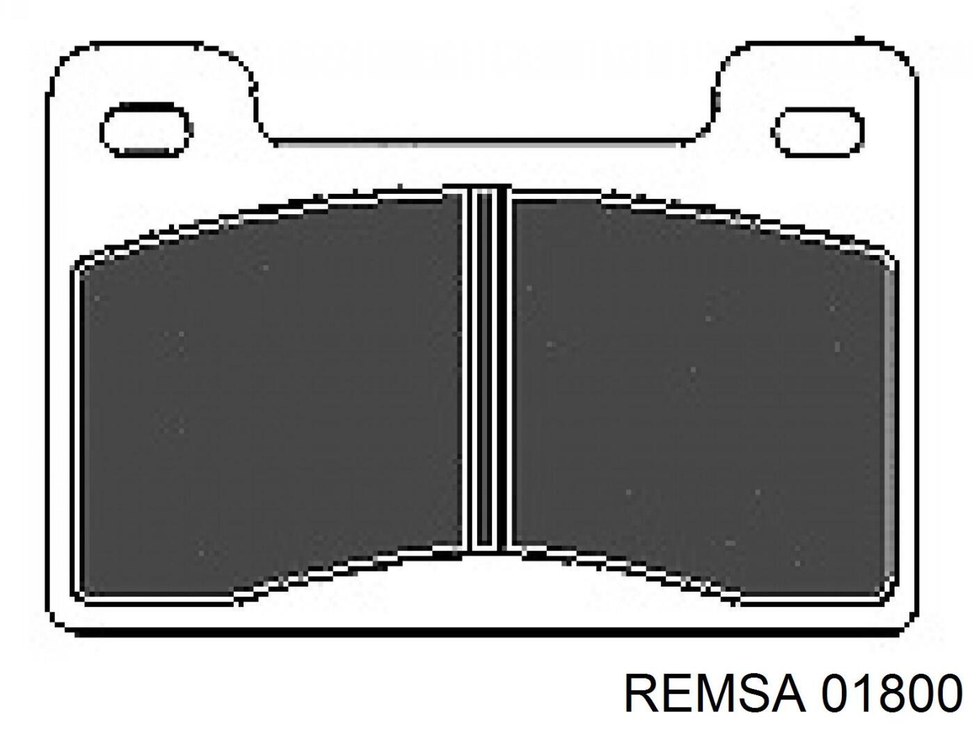 Передние тормозные колодки 01800 Remsa