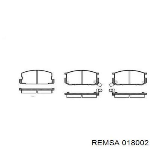 Передние тормозные колодки 018002 Remsa