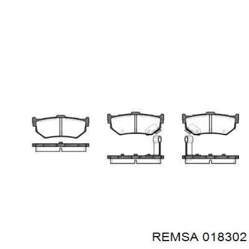 Задние тормозные колодки 018302 Remsa