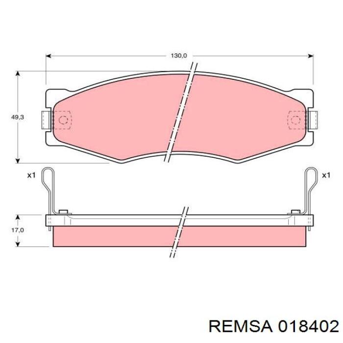 Колодки Remsa 018402 цена, от 16.38 USD