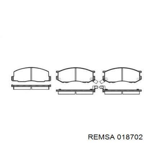 Передние тормозные колодки 018702 Remsa