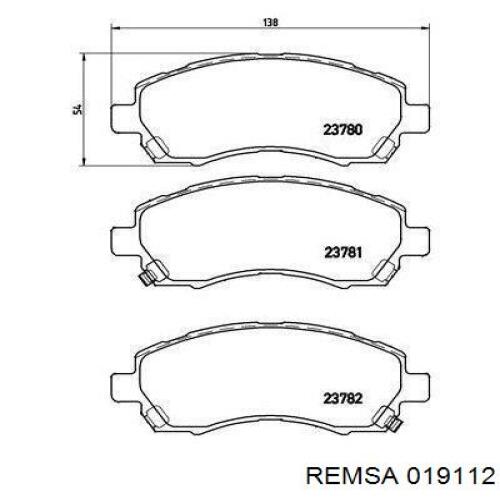 Колодки Remsa 019112 цена, от 12.26 USD