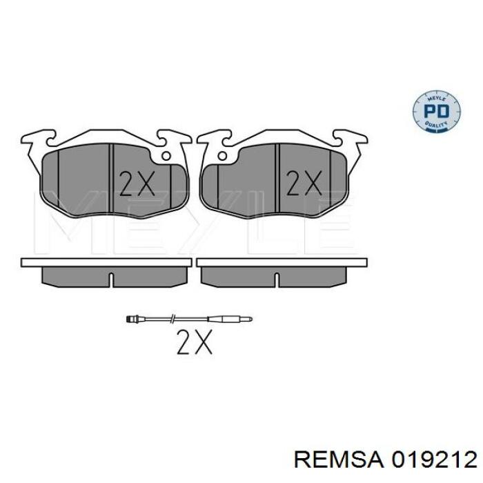 Купить 019212 Remsa Колодки тормозные
