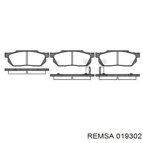 Передние тормозные колодки 019302 Remsa