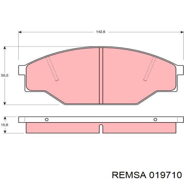 Купить 019710 Remsa Колодки тормозные